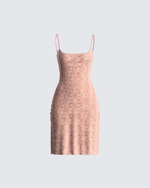 Classic Clothes For Women Lou Pink Stripe Mini Sweater Dress