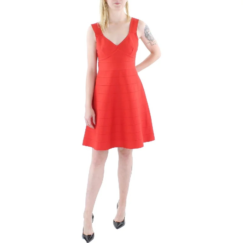 Casual Women's Clothing Bebe Womens Juniors Summer Bandage Fit & Flare Dress