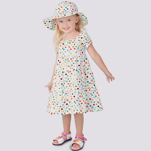 Plus-Size Women's Garments Simplicity Child/Baby Dresses and Hat S9126