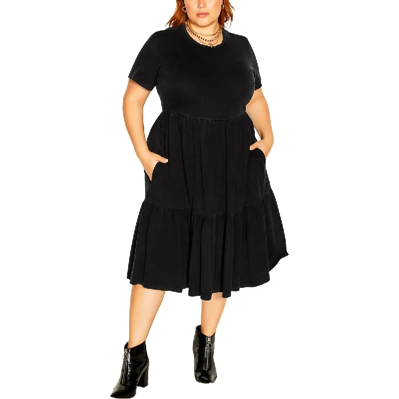 Women Online Clothing Boutiques CCX Womens Cotton Knee-Length Fit & Flare Dress