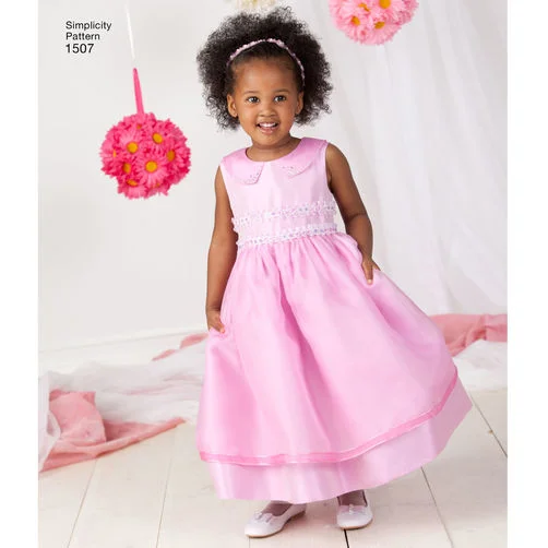 Fashionable Casual Tops Simplicity Baby/Child Dress S1507