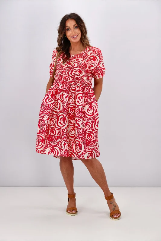 Women's Relaxed Clothes Gloss by Shine On Briar Dress Red