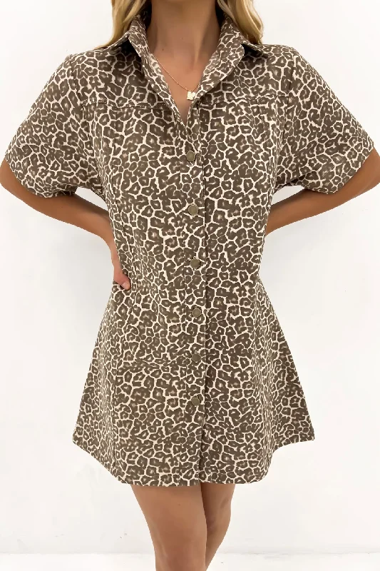 Women's Clothing For Holiday Travel Hallie Dress Hazel Leopard