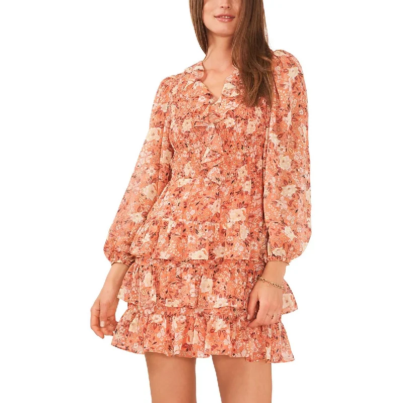 Save Big 1.State Womens Ruffled Smocked Babydoll Dress