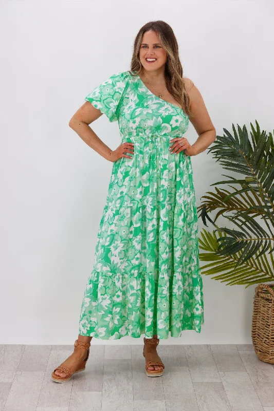 Clothing Online Jar Of Hearts Carita One Shoulder Dress Jade
