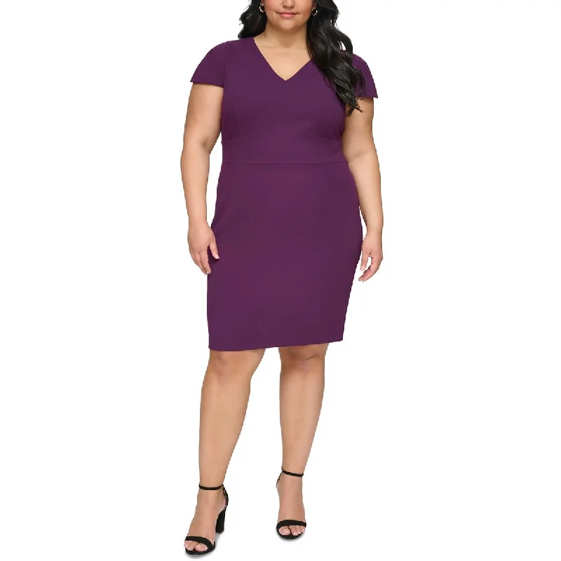Modern Women's Clothes DKNY Womens Plus Crepe Sheath Dress