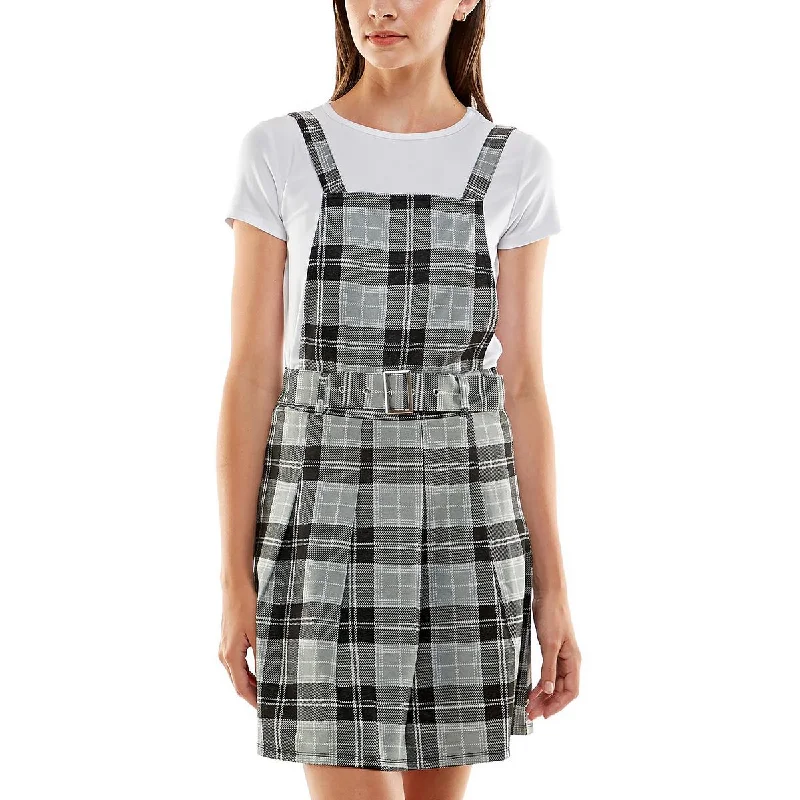 Best Online Clothing Boutiques Planet Gold Womens Juniors Woven Plaid Two Piece Dress