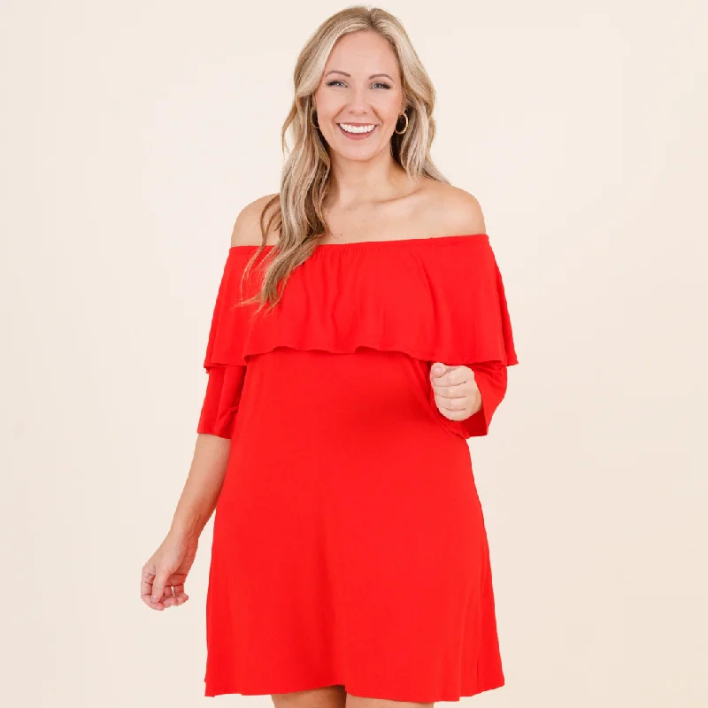 Casual Fashion for Women Dance With Me Dress, Red