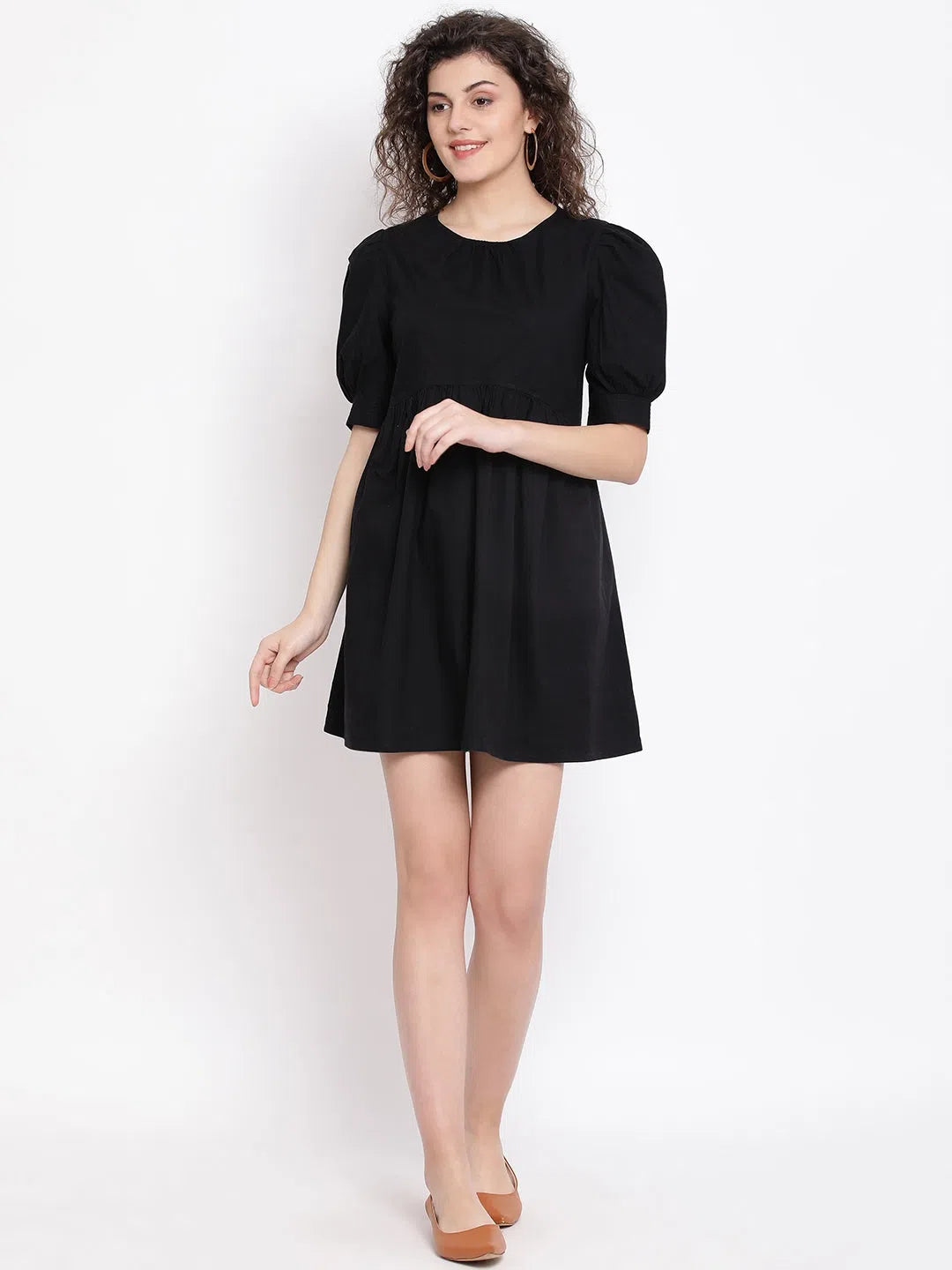 Women's Comfortable Garments Black Fiery Fora Women Dress