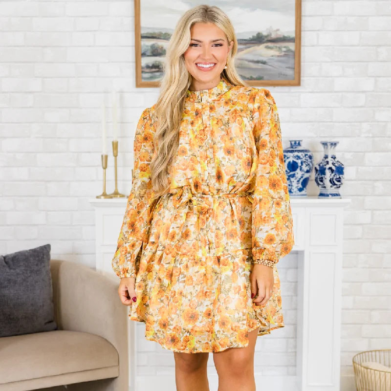 Clothing Store Missed The Moment Dress, Amber Yellow