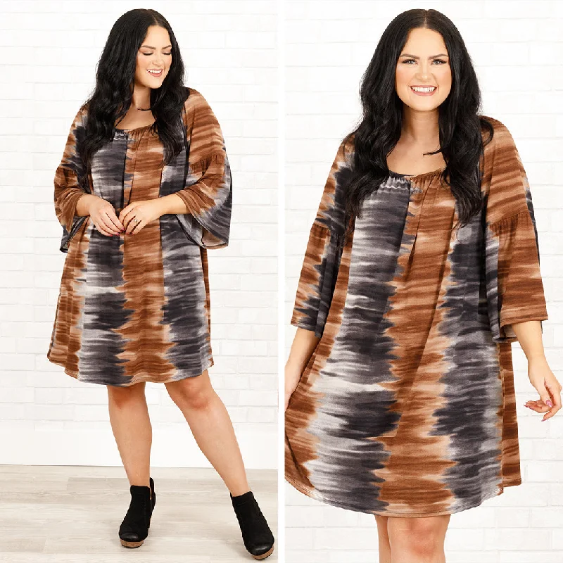 Vintage-Inspired Women's Clothes The Mia Dress, Charcoal Mocha