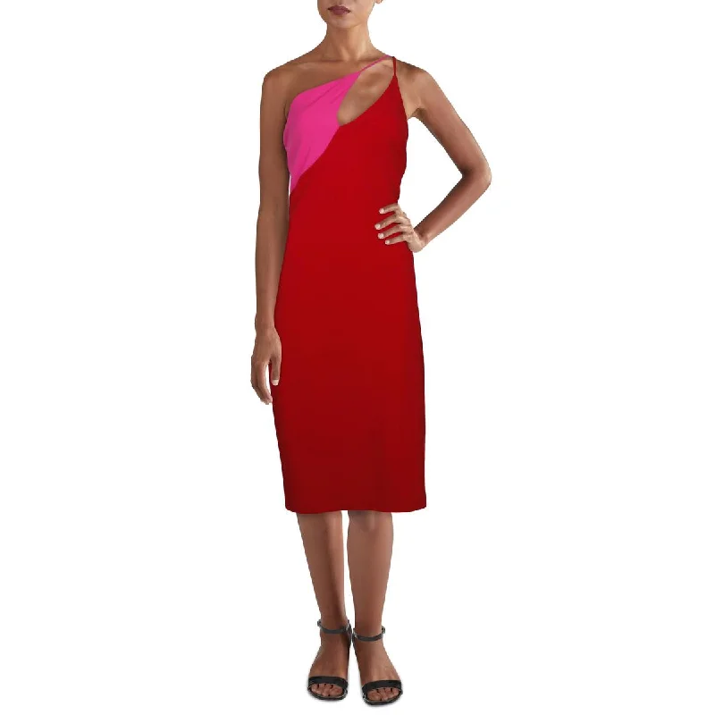 Women's Casual Wear Outfit Bebe Womens Scuba Asymmetric Sheath Dress