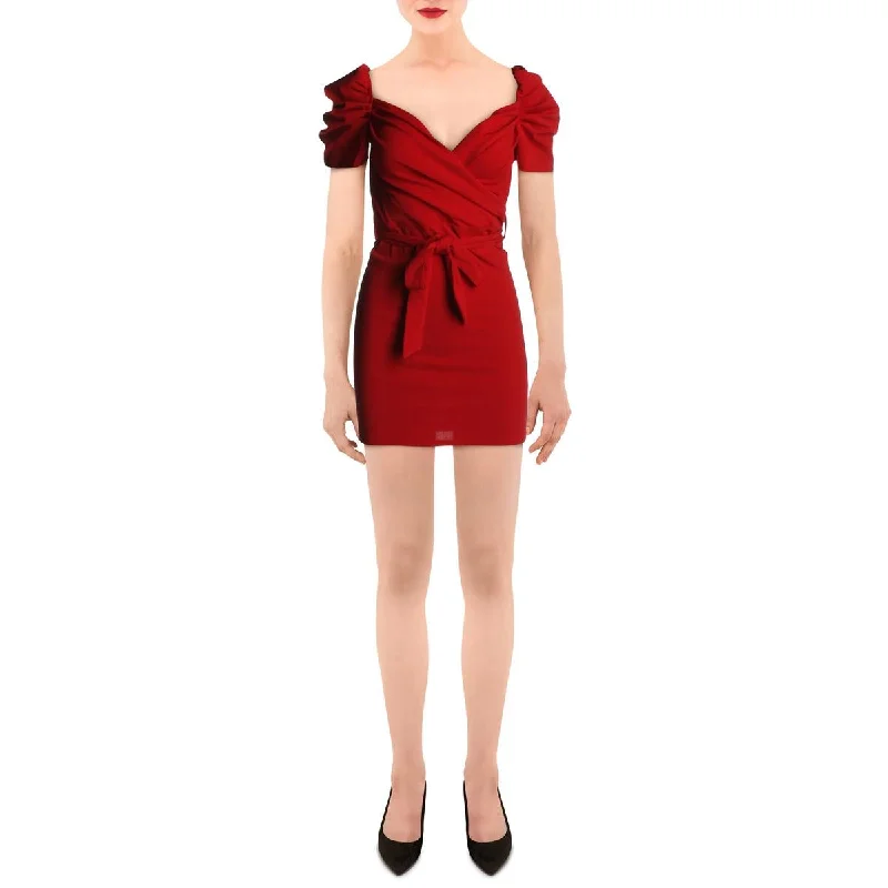 Women's Seasonal Fashion Trends MAX + ASH Womens Short Puff Sleeve Cocktail Dress
