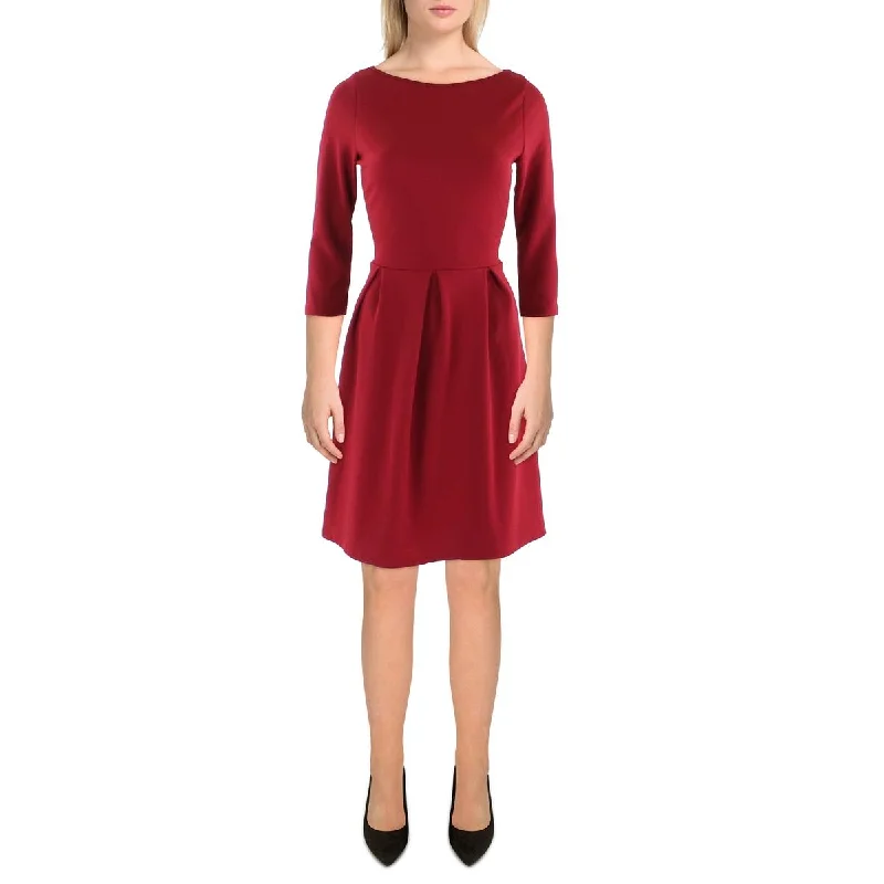 Women's Clothing With Trendy Designs 24seven Comfort Apparel Womens Pleated Mini Fit & Flare Dress