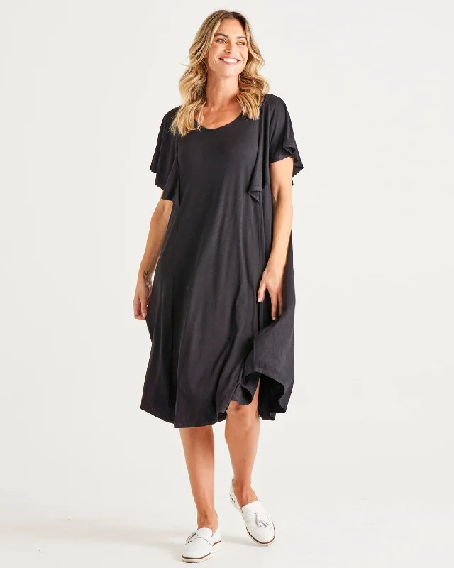 Chic Casual Wardrobe Essentials Betty Basics Tahiti Frill Dress Black