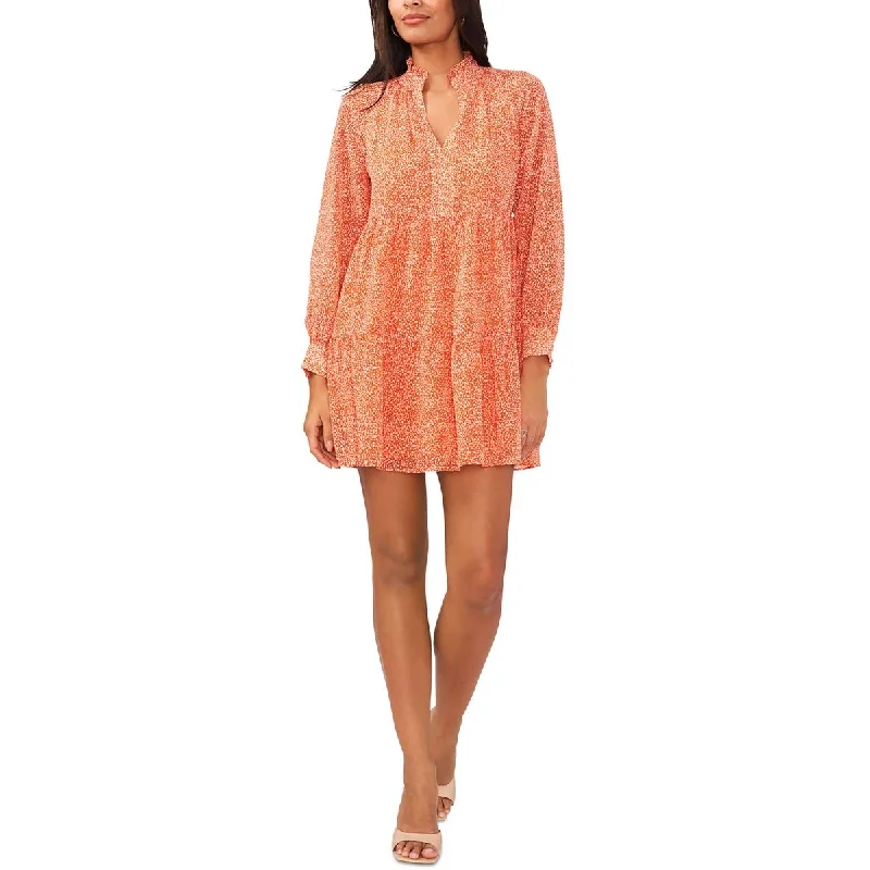 Outfits For Girls Sam & Jess Womens Printed Chiffon Babydoll Dress