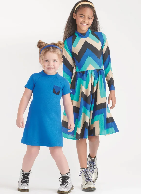 Bold Prints Casual Chic New Look Child/Teen Knit Dresses N6773