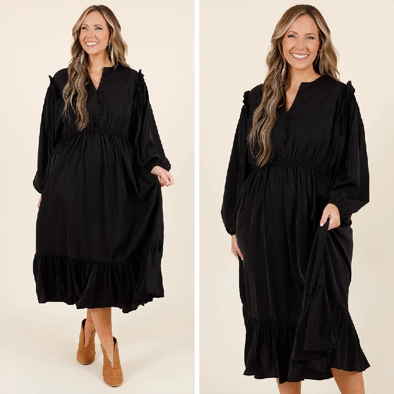 Comfortable Clothes Memorize Today Dress, Black