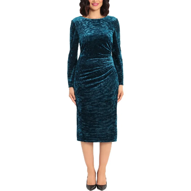 Clearance Sale Maggy London Womens Velvet Simmer Sheath Dress