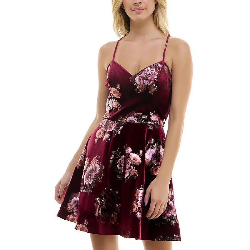 Casual Wear BCX Womens Juniors Printed Fit & Flare Dress