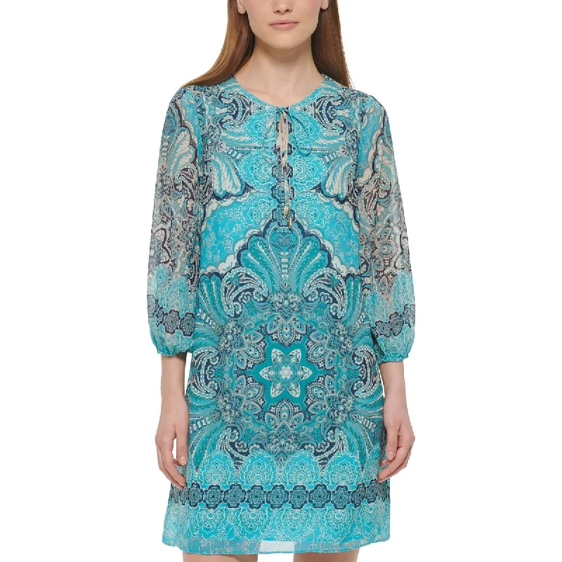 Clothes For Sale Vince Camuto Womens Paisley Chiffon Tunic Dress
