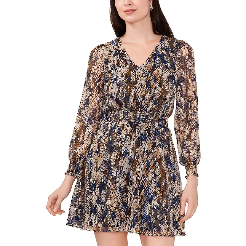 Women's Evening Garments MSK Womens Petites Party Mini Fit & Flare Dress