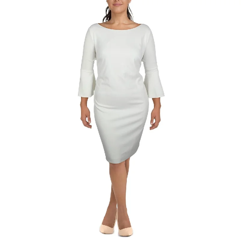Classic Women's Clothing Styles Calvin Klein Womens Plus Pintuck  Sheath Dress