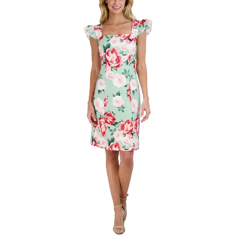 Classic Women's Clothing Styles Donna Ricco Womens Party Short Sheath Dress