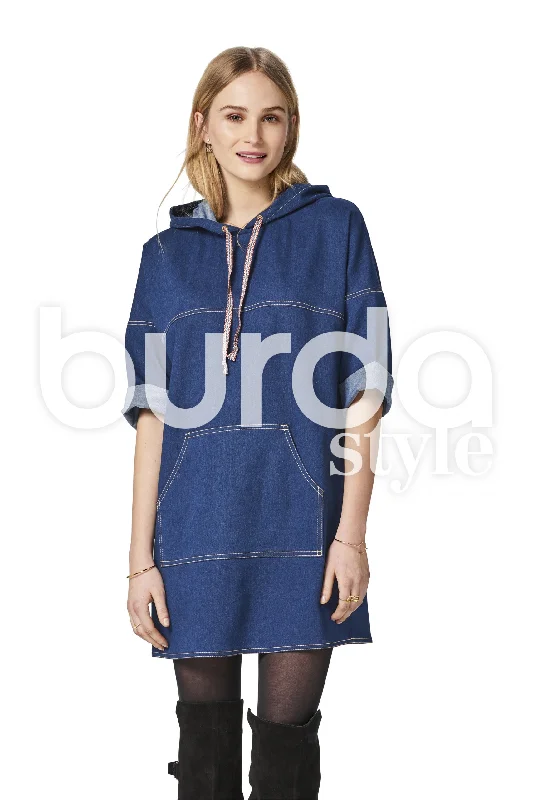 Affordable Women's Clothing Burda Hooded Dress 6475