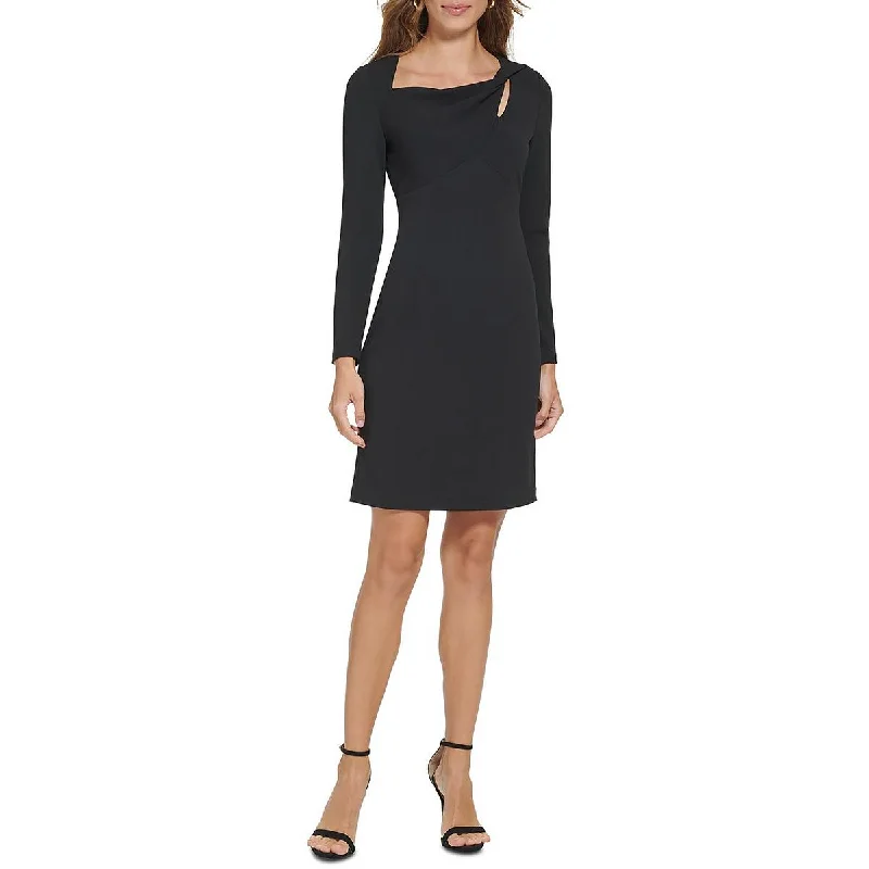 Luxury Fashion DKNY Womens Cut-Out Knee-Length Sheath Dress
