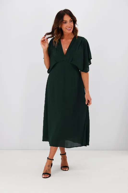 Women's Clothing Stores Gloss By Shine On Jordyn Empire Line Dress Forest