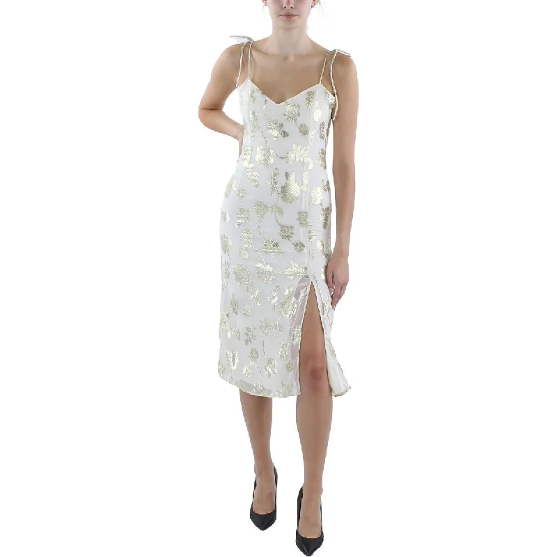 Luxury Women's Clothing Sage Womens Printed  Slip Dress