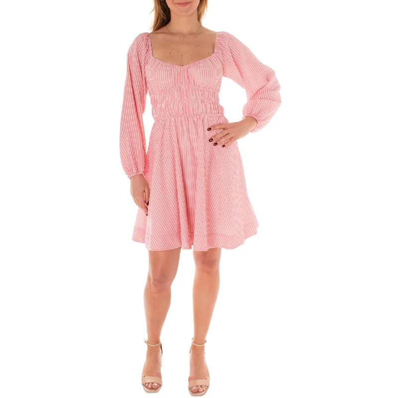 Comfortable Loungewear for Women Maison Tara Womens Striped  Fit & Flare Dress