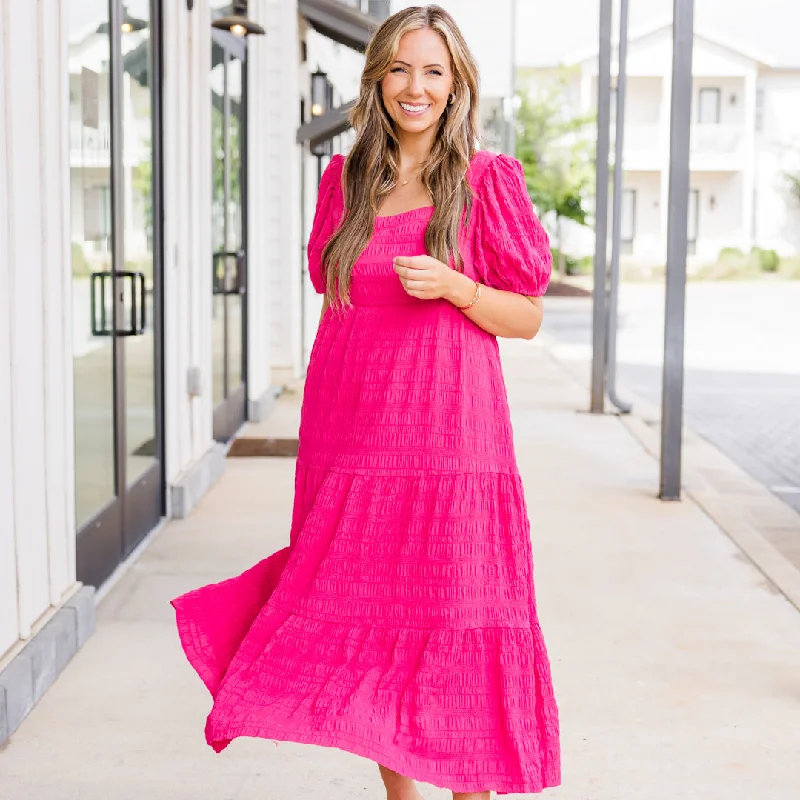 End of Season Sale Let's Get Away Dress, Fuchsia