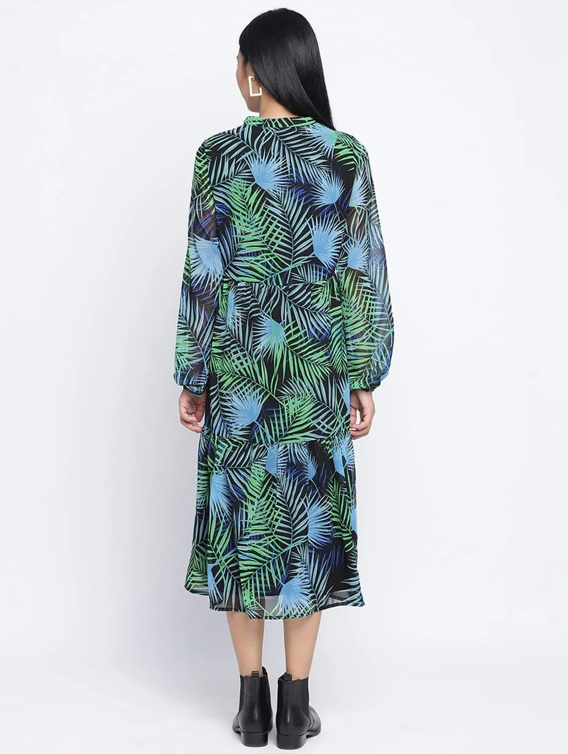 Women's Cozy Clothes Winsomeness Tropical Print Casual Women Dress