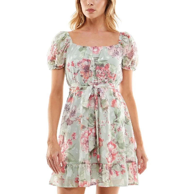 Women's Trendy Outfits Speechless Womens Juniors Party Mini Fit & Flare Dress