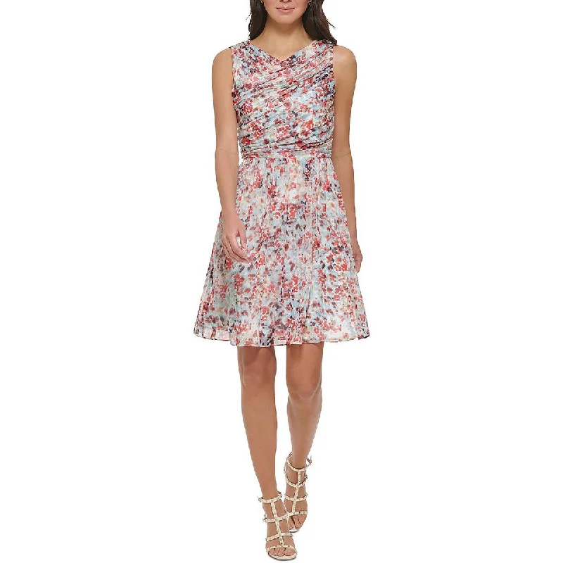 Women's Clothes Online Shopping DKNY Womens Gathered  Fit & Flare Dress