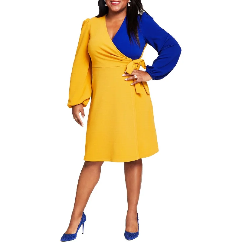 Women's Outerwear for All Weather Conditions Kasper Womens Colorblock Textured Sheath Dress