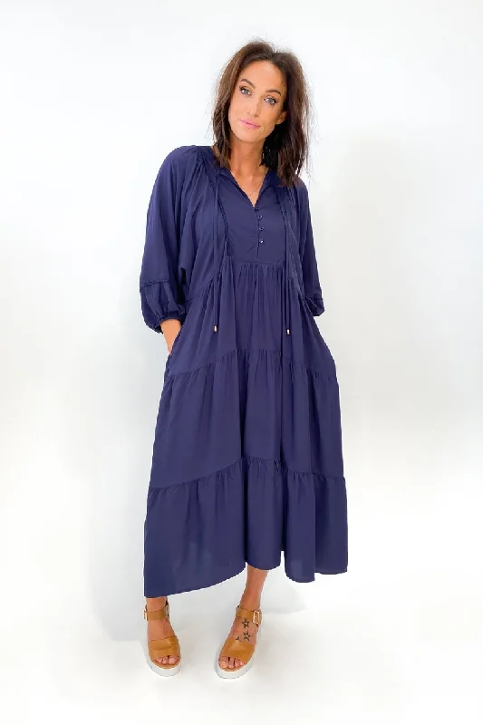Flash Sale Or Flash Sales Boho Australia Harley Tier Dress Navy