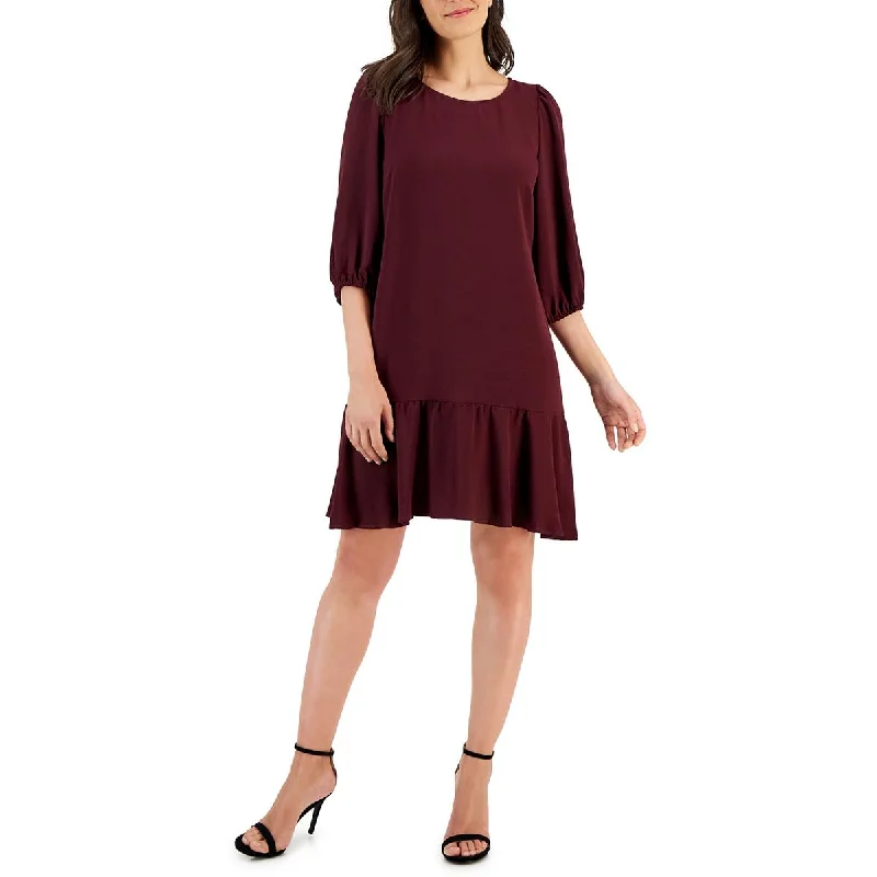 Hot Trends Connected Apparel Womens Solid Crepe Sheath Dress