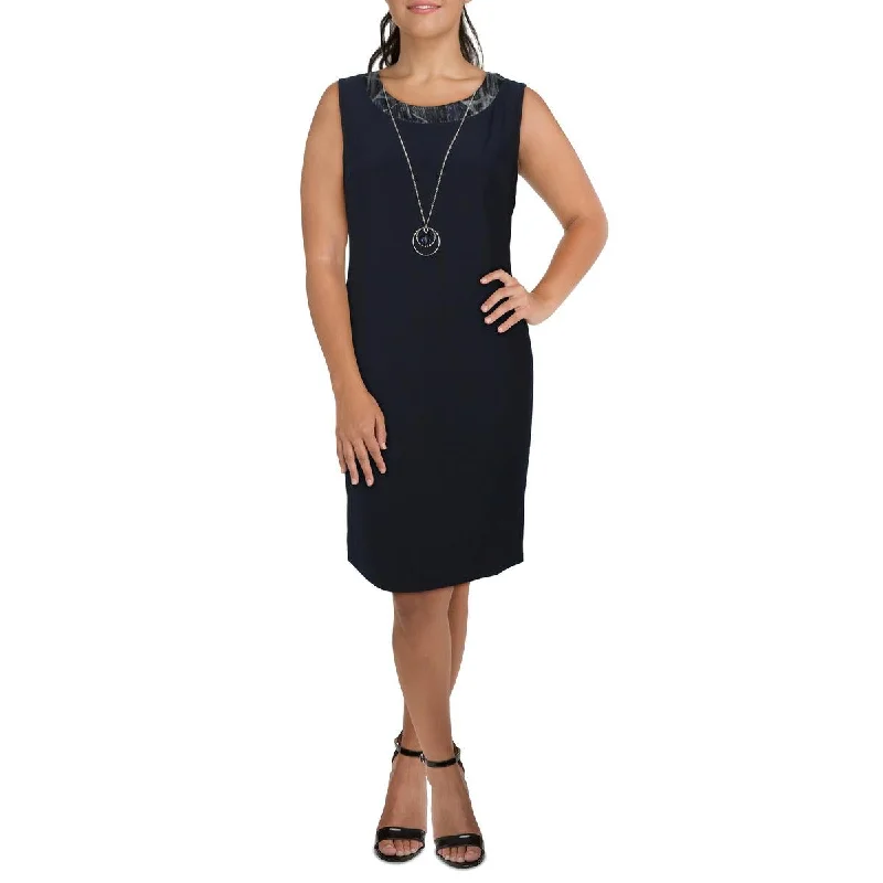 High End Fashion R&M Richards Womens Contrast Trim  Sheath Dress