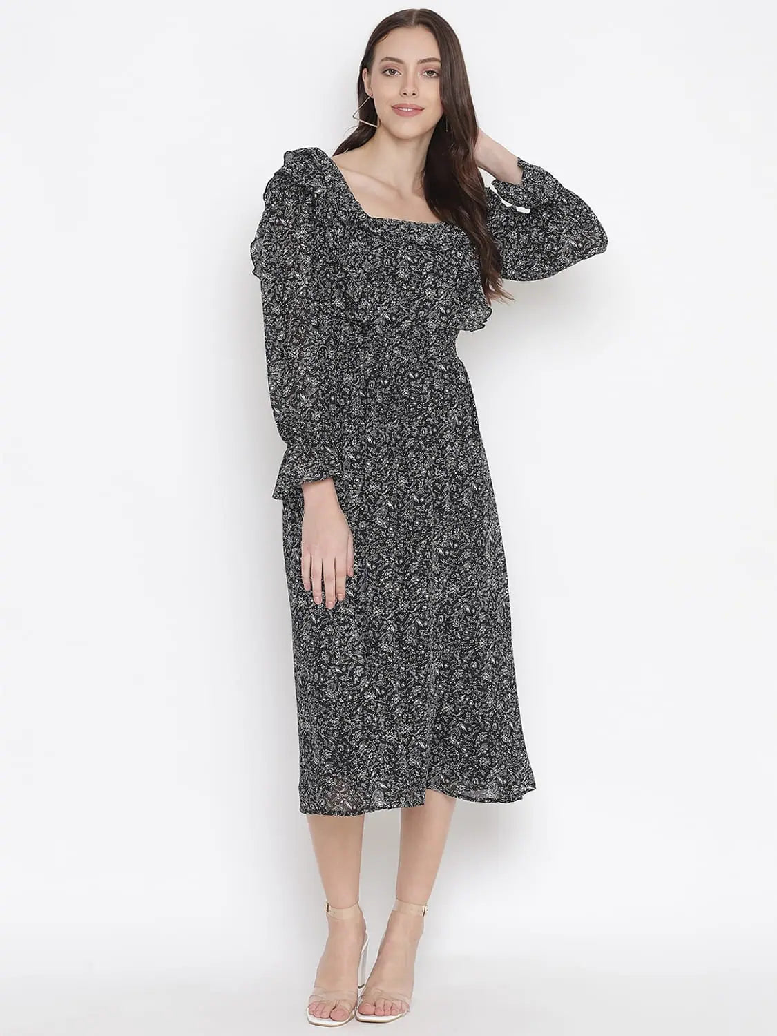 Fashionable Tops for Women Oxolloxo Squash Black With Lining Party Wear Women Dress
