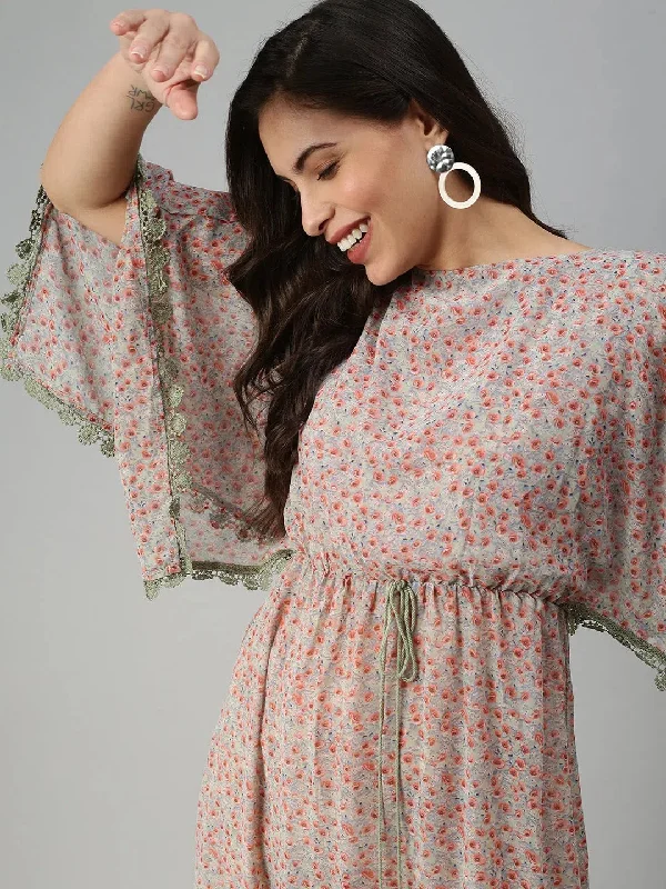 Women's Stylish Outerwear Women Multi Printed Kaftan Dress-AE-9953-Multi