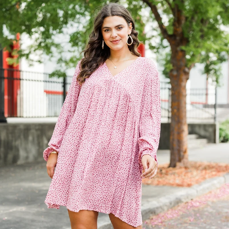 Casual Chic Women's Clothes Living and Loving Dress, Pink