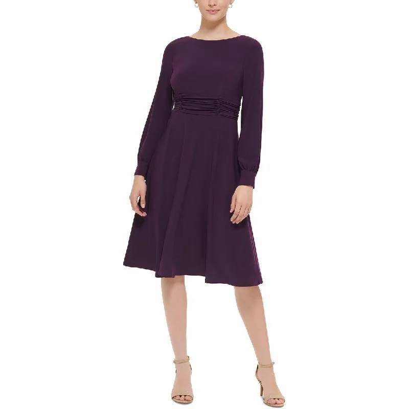 Business Casual Outfits Jessica Howard Womens Ruched Waist Knee-Length Wear to Work Dress