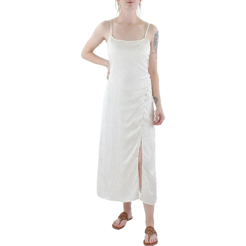 Women's Vacation Outfit 1.State Womens Bon Voyage Button Detail Long Slip Dress