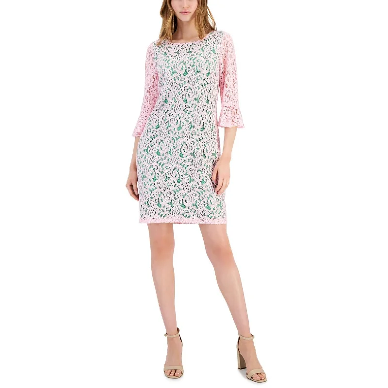 Affordable Trendy Clothes For Women Kasper Womens Lace Embroidered Sheath Dress