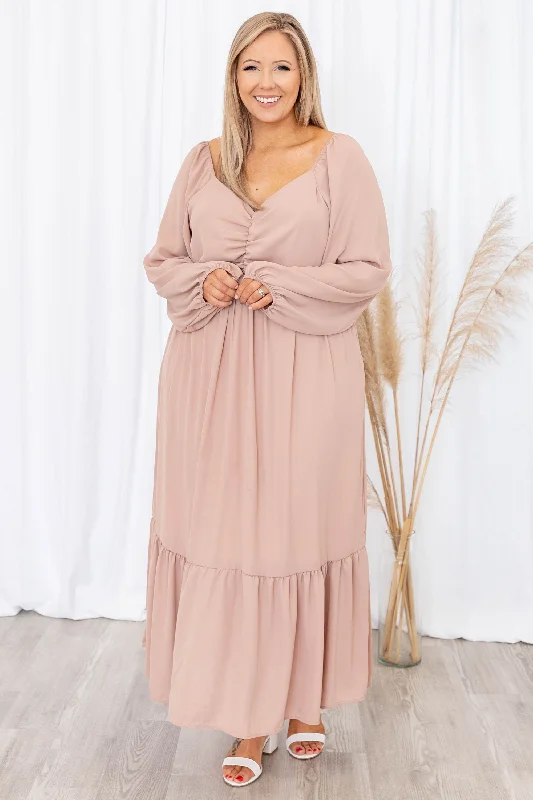 Women's Clothing And Garments Sets Walking On Air Dress, Dusty Rose