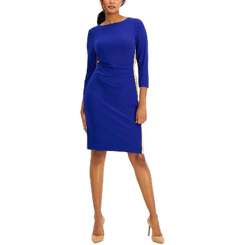Luxury Women's Fashion Kasper Womens Colorblock  Sheath Dress