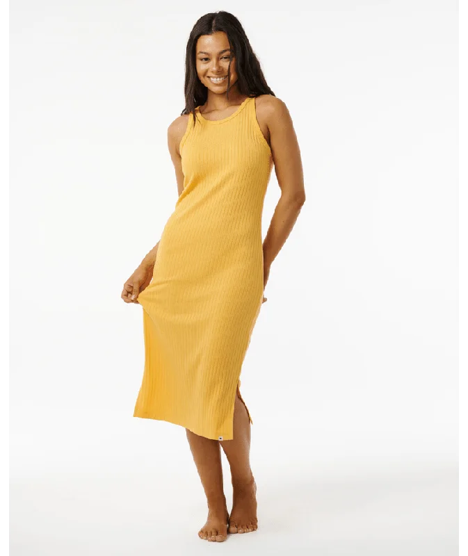 Comfortable Loungewear for Women Rip Curl Premium Rib Racer Dress-Orange